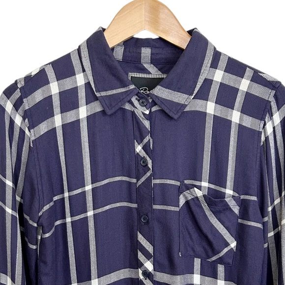 Rails Lurex Hunter Plaid Button Front Plaid Shirt Size XS - Picture 4 of 13